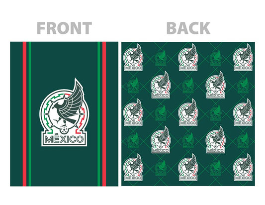 Soccer Mexico (FMF) Reversible Blanket twin size