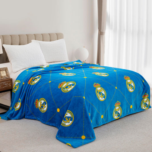 Soccer Real Madrid King Size Fluffy Fleece Blanket ( Super Plush )