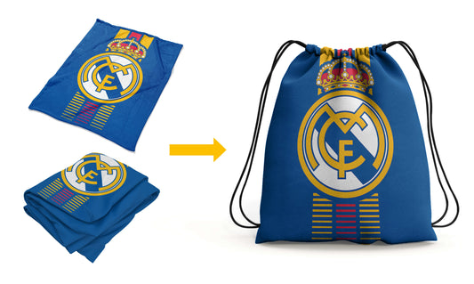 Soccer Real Madrid Throw Silk Touch Blanket w/Carry Bag