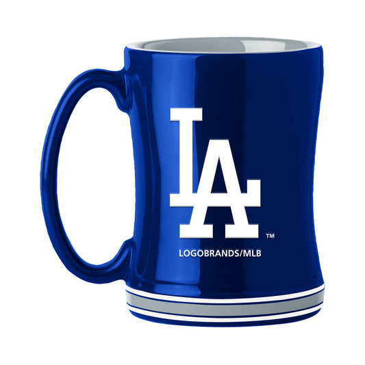 Los Angeles Dodgers Team Color 14oz Embossed Ceramic Relief Mug