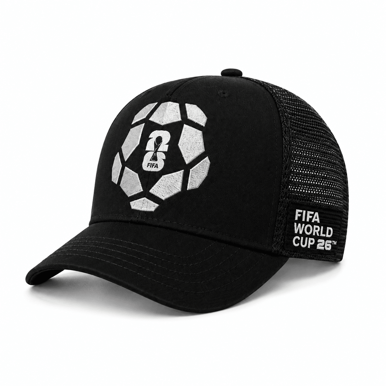 FIFA Black Baseball Cap with Silver Ball 26 Logo – Official Fan Supporter Edition - Officially Licensed Fan Trendz Fan Gear - Apparel category - Fan Trendz
