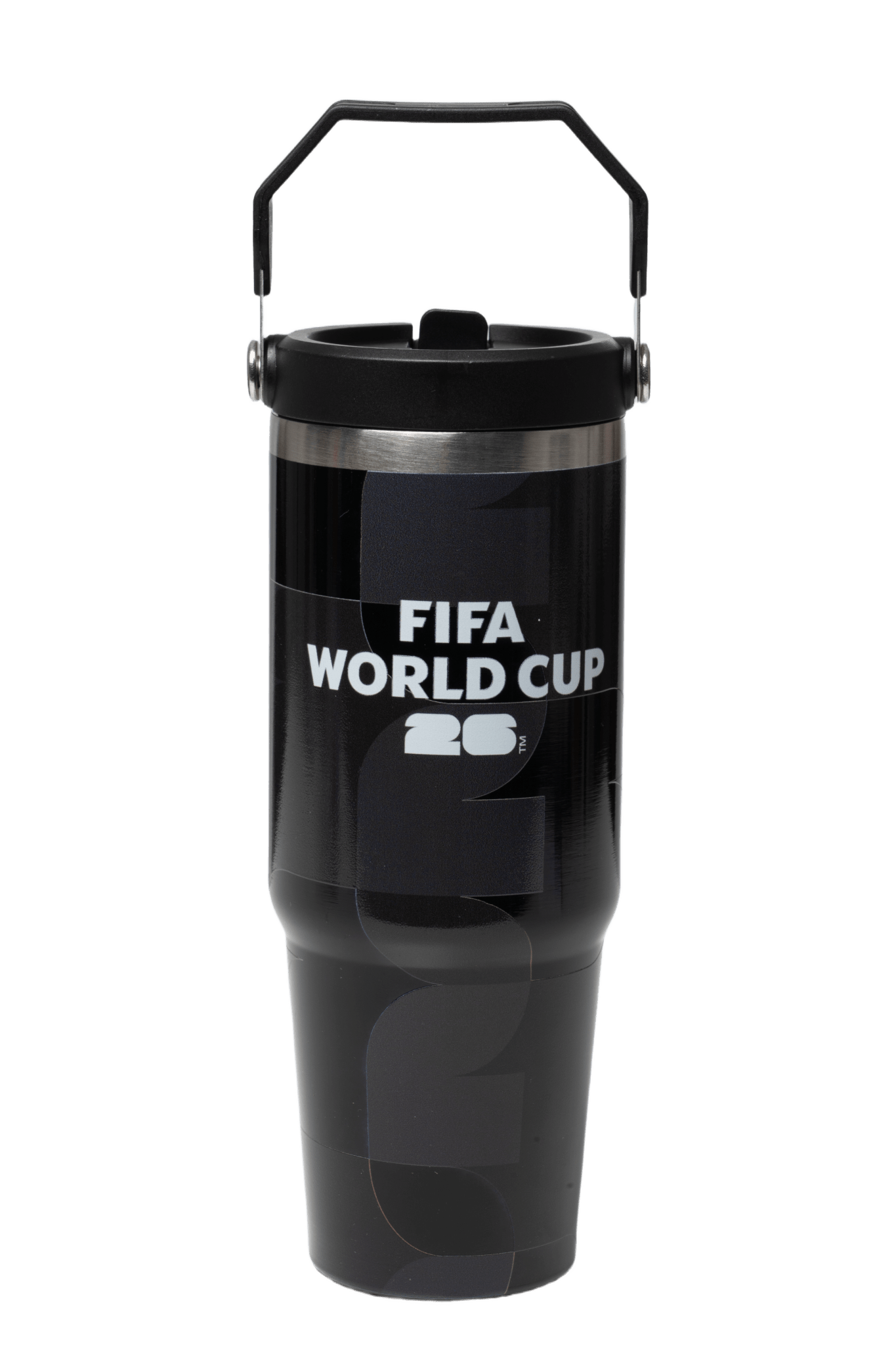 FIFA Black Stainless Steel 30oz Bottle with Handle – Official Fan Edition - Officially Licensed Fan Trendz Fan Gear - Apparel category - Fan Trendz