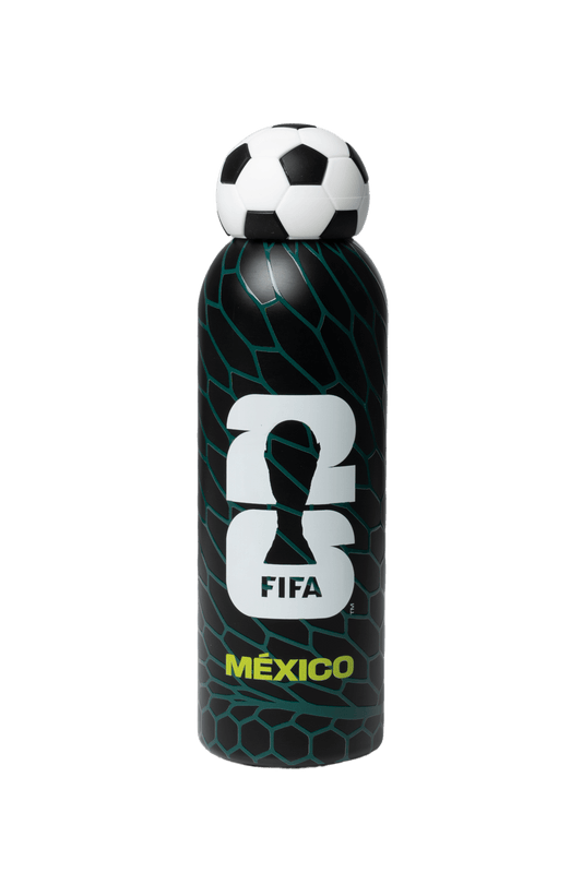 FIFA Mexico Football Bottle 800ml Stainless Steel with Football Lid – Official Fan Edition - Officially Licensed Fan Trendz Fan Gear - Apparel category - Fan Trendz
