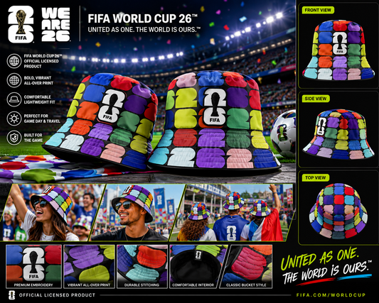 FIFA Multicolor Logo 26 Bucket Hat – Official Fan Supporter Edition - Officially Licensed Fan Trendz Fan Gear - Apparel category - Fan Trendz