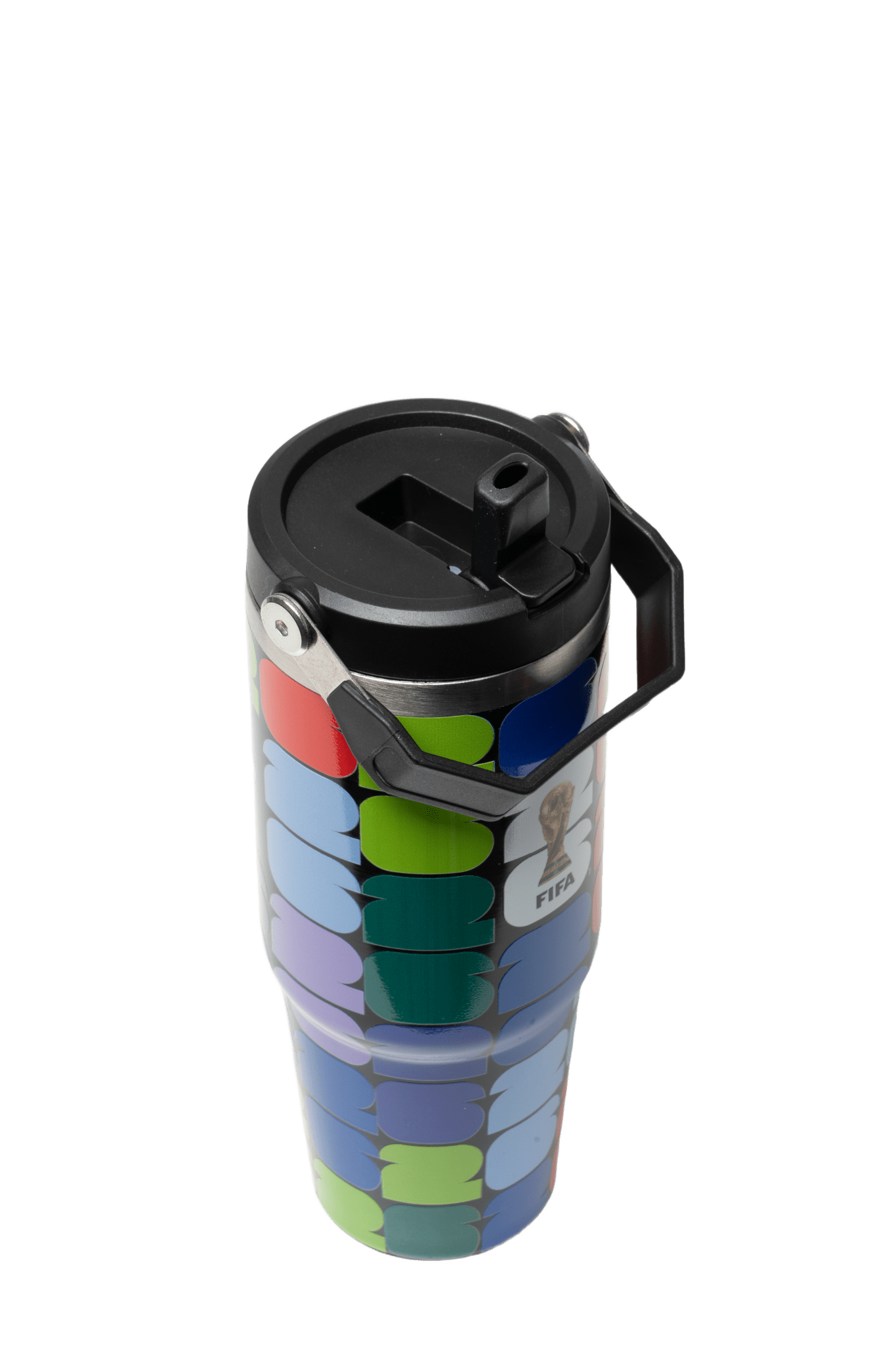 FIFA Multicolor Logo 30oz Stainless Steel Bottle with Handle – Official Fan Edition - Officially Licensed Fan Trendz Fan Gear - Apparel category - Fan Trendz
