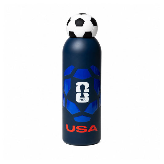 FIFA USA Football Bottle 800ml Stainless Steel with Football Lid – Official Fan Edition - Officially Licensed Fan Trendz Fan Gear - Apparel category - Fan Trendz