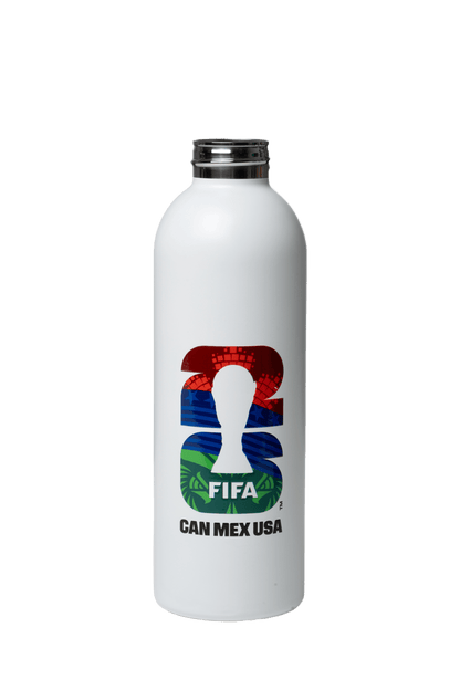 FIFA White 800ml Football Bottle with 26 Logo Stainless Steel & Football Lid – Official Fan Edition - Officially Licensed Fan Trendz Fan Gear - Apparel category - Fan Trendz