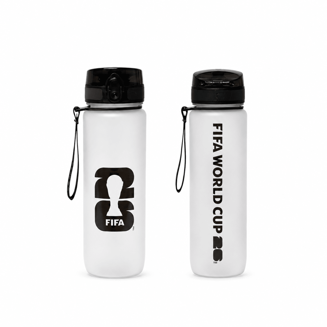 FIFA White Sport Water Bottle with Black 26 Logo – Official Fan Edition - Officially Licensed Fan Trendz Fan Gear - Apparel category - Fan Trendz