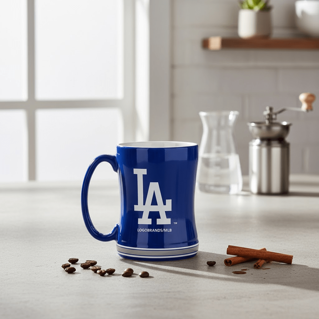 Los Angeles Dodgers Team Color 14oz Embossed Ceramic Relief Mug - Officially Licensed My Store Fan Gear - Apparel category - Fan Trendz