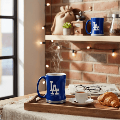 Los Angeles Dodgers Team Color 14oz Embossed Ceramic Relief Mug - Officially Licensed My Store Fan Gear - Apparel category - Fan Trendz