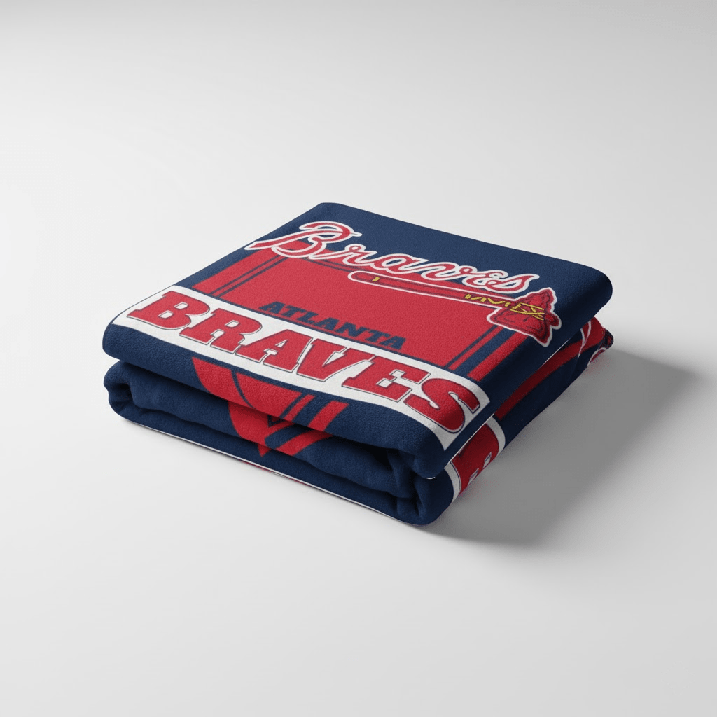 MLB Atlanta Braves 60 x 80" Plush Blanket - Officially Licensed My Store Fan Gear - Apparel category - Fan Trendz