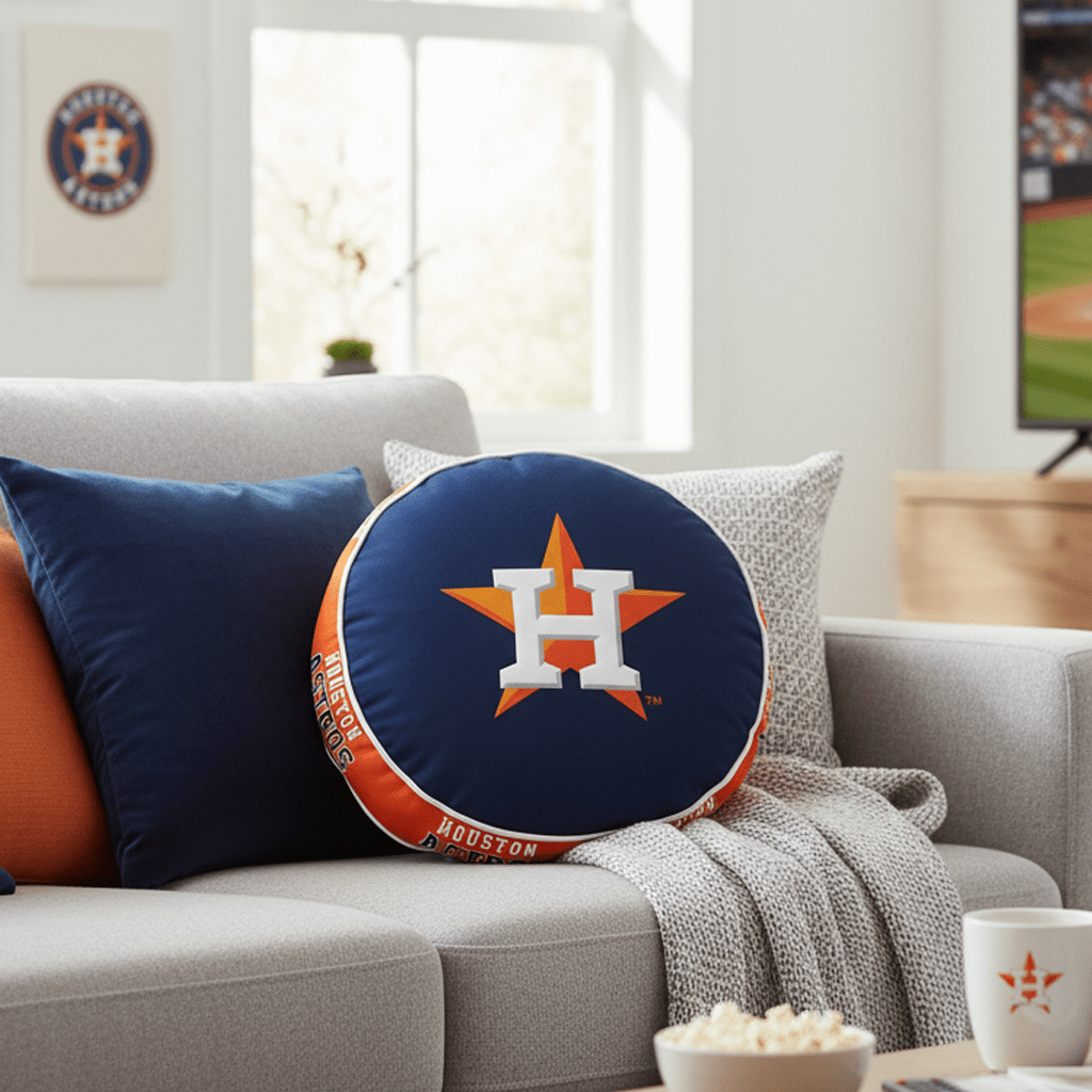 MLB Houston Astros - Cloud Soft "Puff" Pillow - Officially Licensed My Store Fan Gear - Apparel category - Fan Trendz