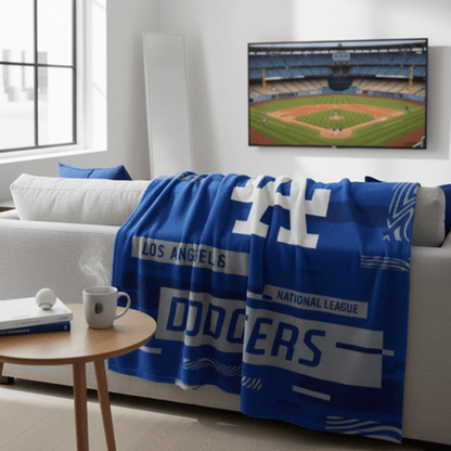 MLB Los Angeles Dodgers 50x60" Plush Throw Blanket - Officially Licensed My Store Fan Gear - Apparel category - Fan Trendz