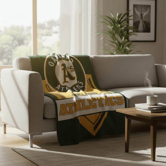 MLB Oakland Athletics 60x80" Plush Blanket - Officially Licensed My Store Fan Gear - Apparel category - Fan Trendz