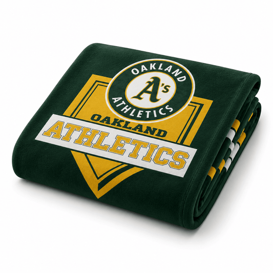 MLB Oakland Athletics Plush Blanket - Officially Licensed My Store Fan Gear - Apparel category - Fan Trendz