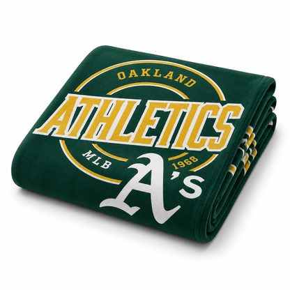 MLB Oakland Athletics Plush Throw Blanket - Officially Licensed My Store Fan Gear - Apparel category - Fan Trendz