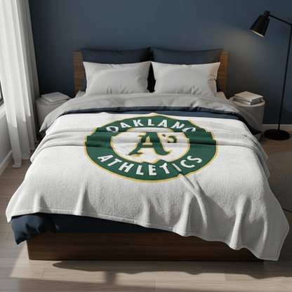 MLB Oakland Athletics Queen Size Plush Blanket - Officially Licensed My Store Fan Gear - Apparel category - Fan Trendz