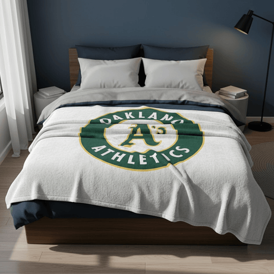 MLB Oakland Athletics Queen Size Plush Blanket - Officially Licensed My Store Fan Gear - Apparel category - Fan Trendz