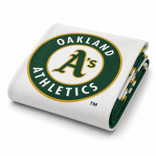 MLB Oakland Athletics Queen Size Plush Blanket - Officially Licensed My Store Fan Gear - Apparel category - Fan Trendz