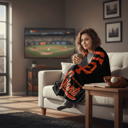 MLB San Francisco Giants Plush Throw Blanket - Officially Licensed My Store Fan Gear - Apparel category - Fan Trendz