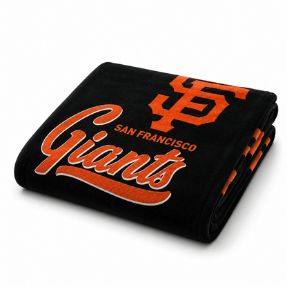 MLB San Francisco Giants Plush Throw Blanket - Officially Licensed My Store Fan Gear - Apparel category - Fan Trendz