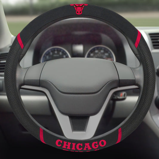 NBA Chicago Bulls, Embroidered Steering Wheel Cover - Officially Licensed My Store Fan Gear - Apparel category - Fan Trendz