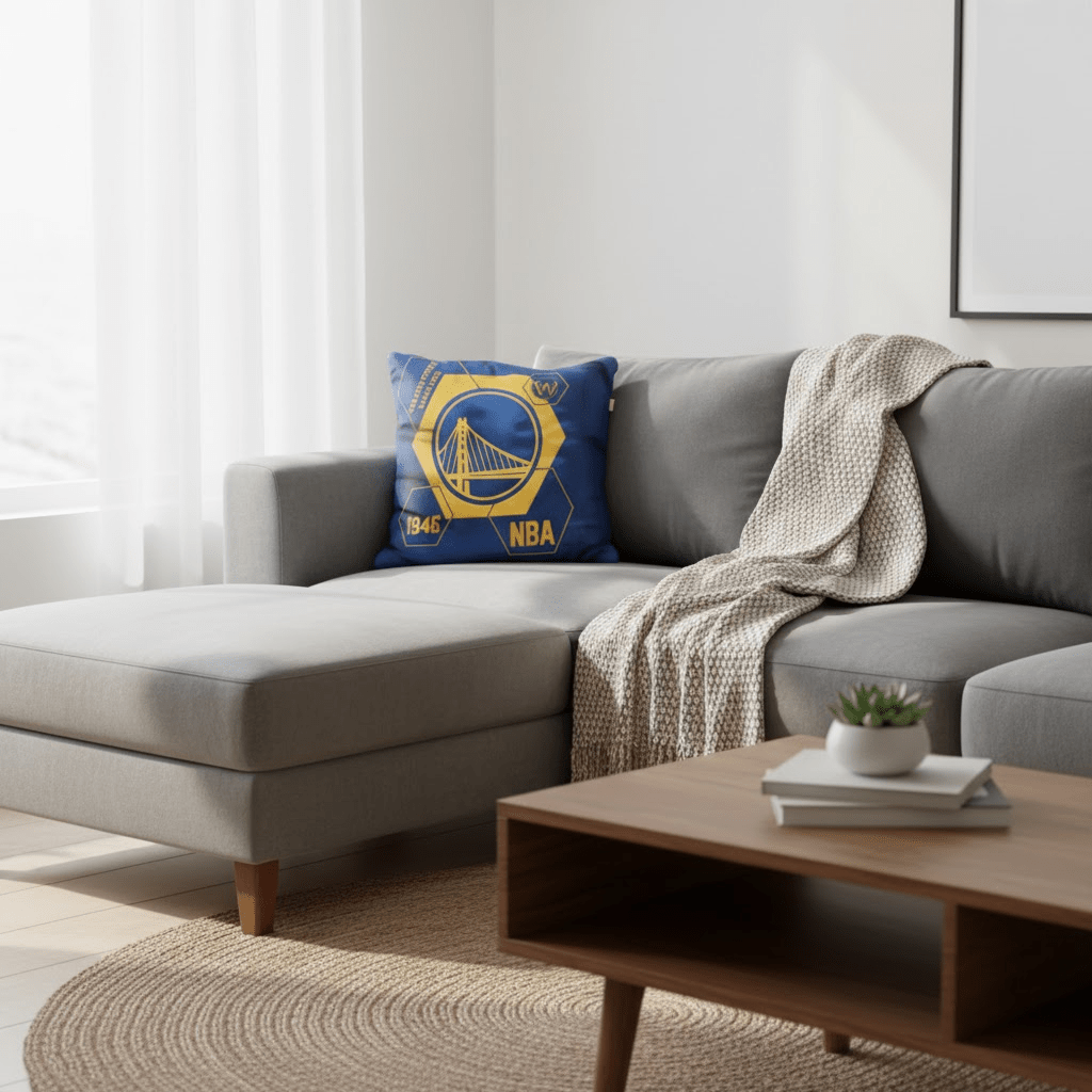 NBA Golden State Warriors Velvet Plush 18x18" CUSHION - Fan Trendz