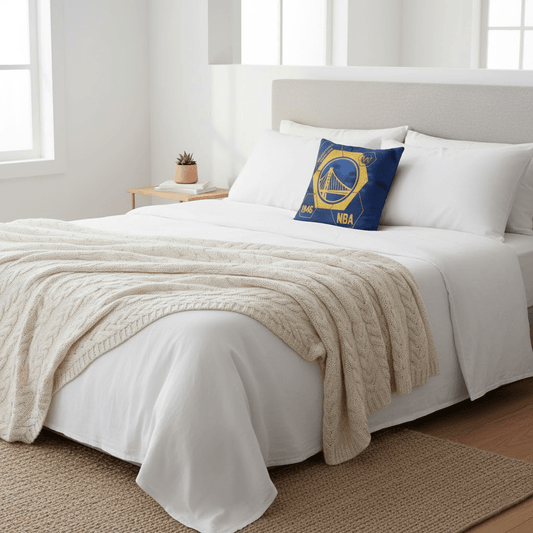 NBA Golden State Warriors Velvet Plush 18x18" CUSHION - Fan Trendz