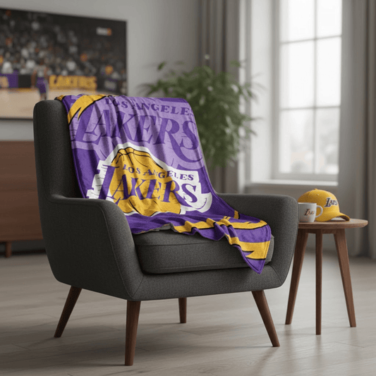 NBA Los Angeles Lakers King Size Plush Blanket - Fan Trendz
