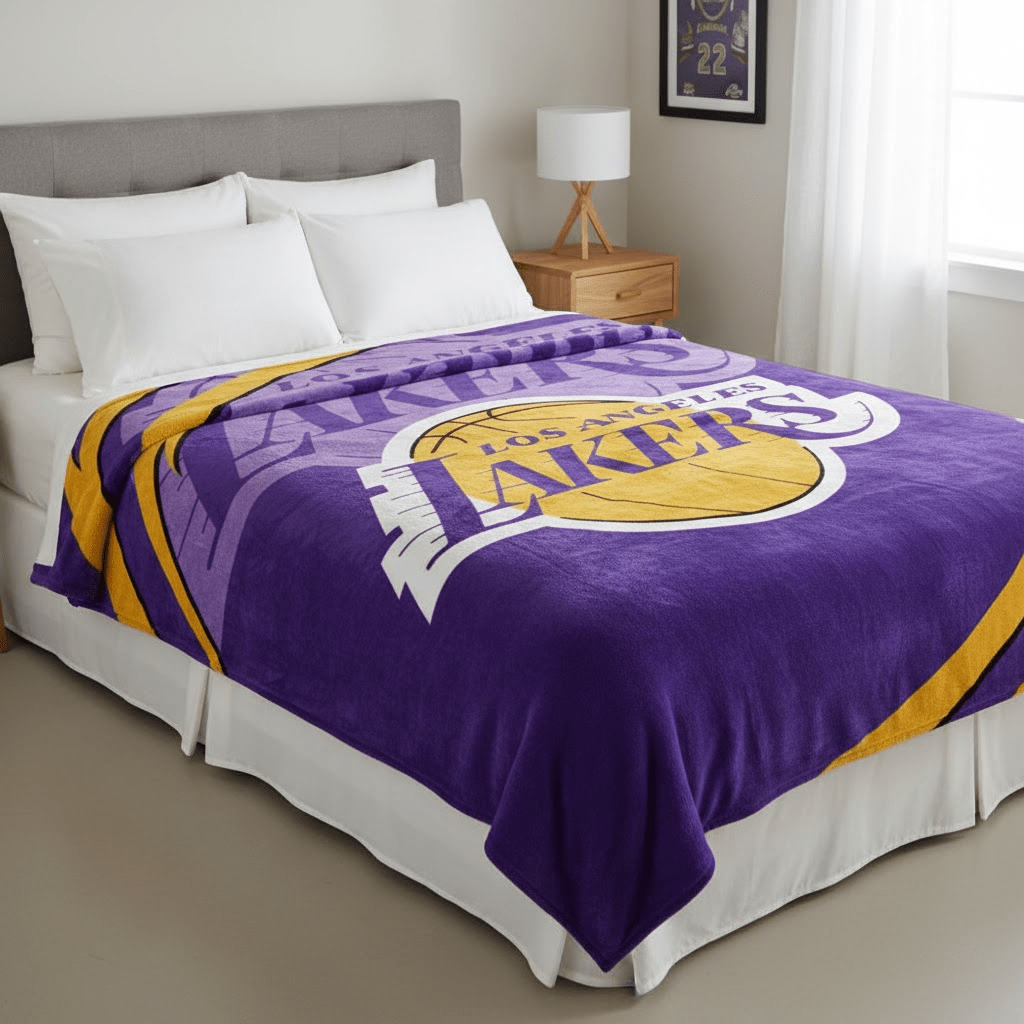 NBA Los Angeles Lakers King Size Plush Blanket - Fan Trendz