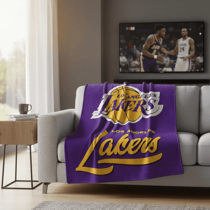 NBA Los Angeles Lakers Plush Throw Blanket - Fan Trendz