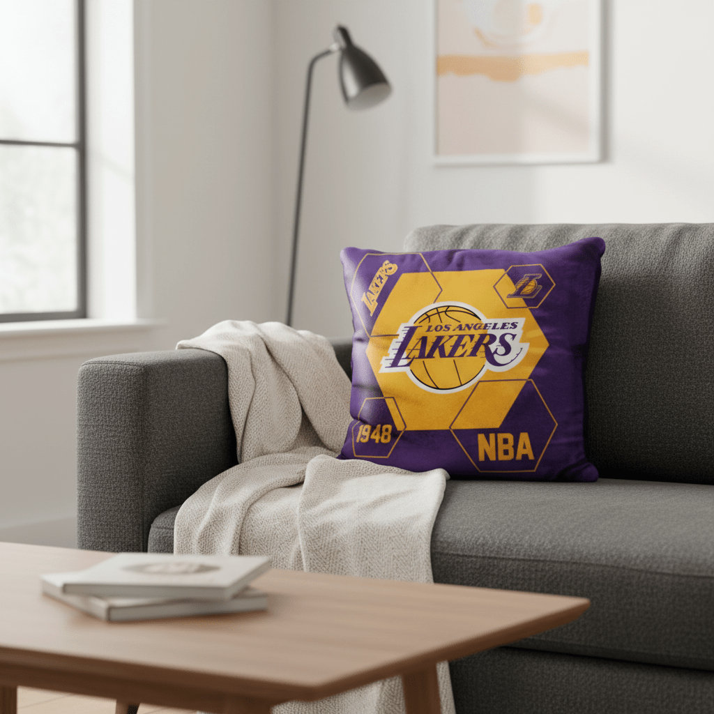 NBA Los Angeles Lakers Velvet Plush 18x18" CUSHION - Fan Trendz