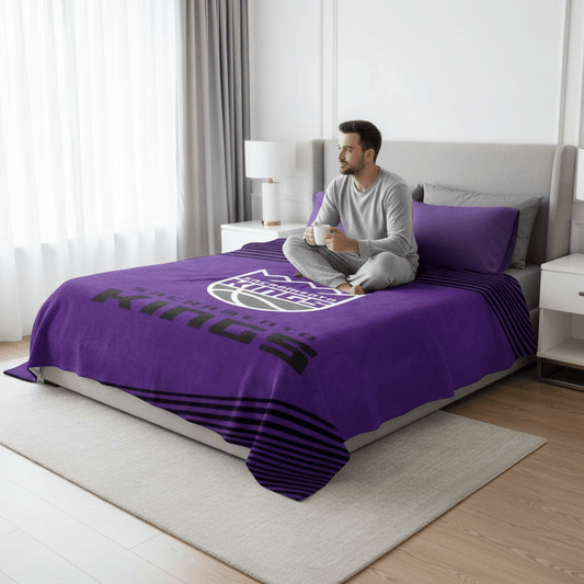 NBA Sacramento Kings Queen Size Plush Blanket - Officially Licensed My Store Fan Gear - Apparel category - Fan Trendz