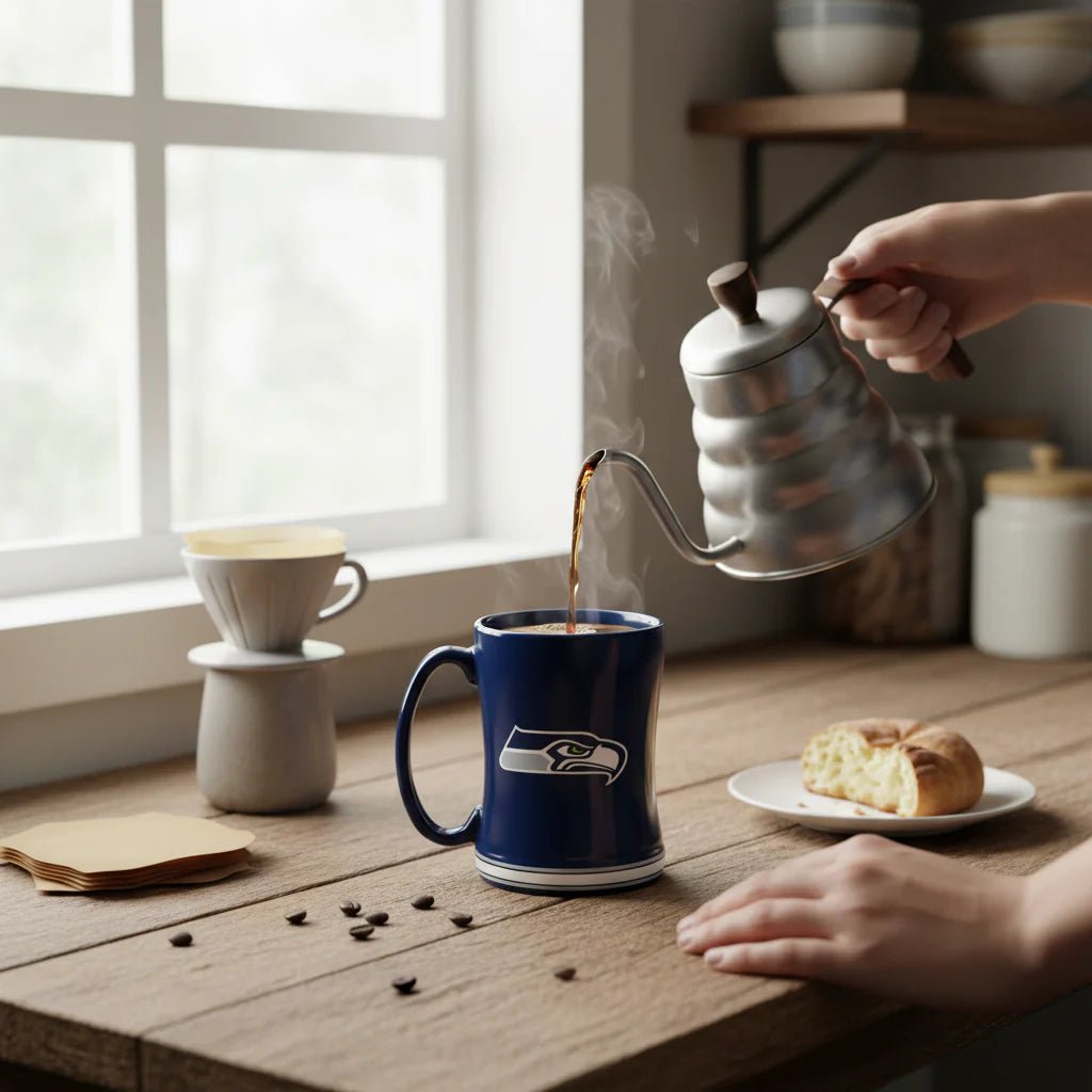 NBA Seattle Seahawks Team Color 14oz Embossed Ceramic Relief Mug - Fan Trendz