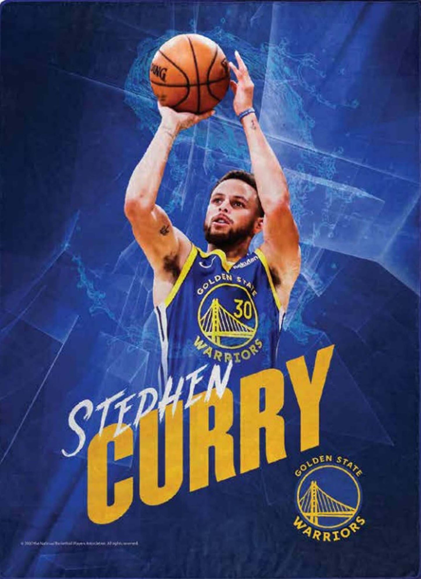 NBA Stephen Curry 60x80" Plush Raschel Blanket - Officially Licensed My Store Fan Gear - Apparel category - Fan Trendz