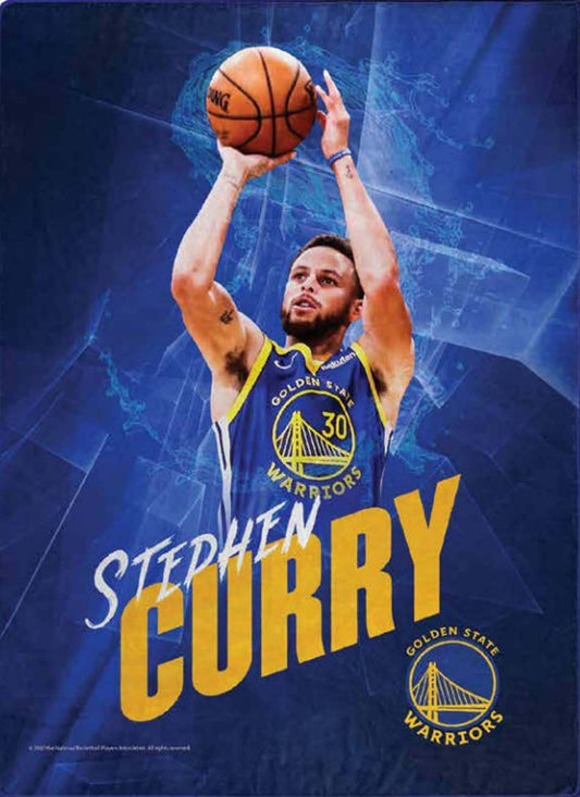 NBA Stephen Curry 60x80" Plush Raschel Blanket - Fan Trendz
