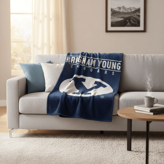 NCAA BYU Cougars60 x 80" Plush Blanket - Fan Trendz