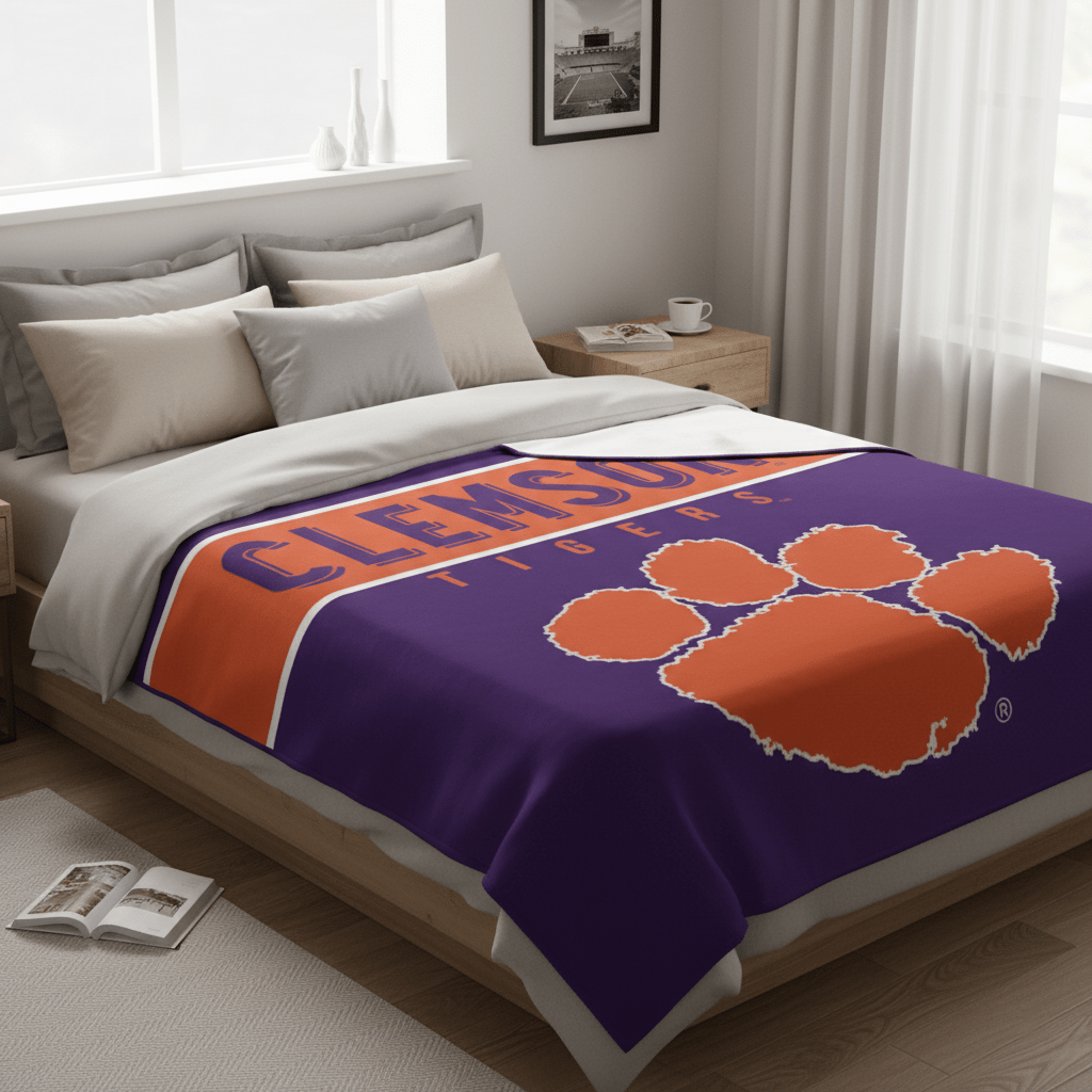 NCAA Clemson Tigers 60x80" Plush Blanket - Officially Licensed My Store Fan Gear - Apparel category - Fan Trendz