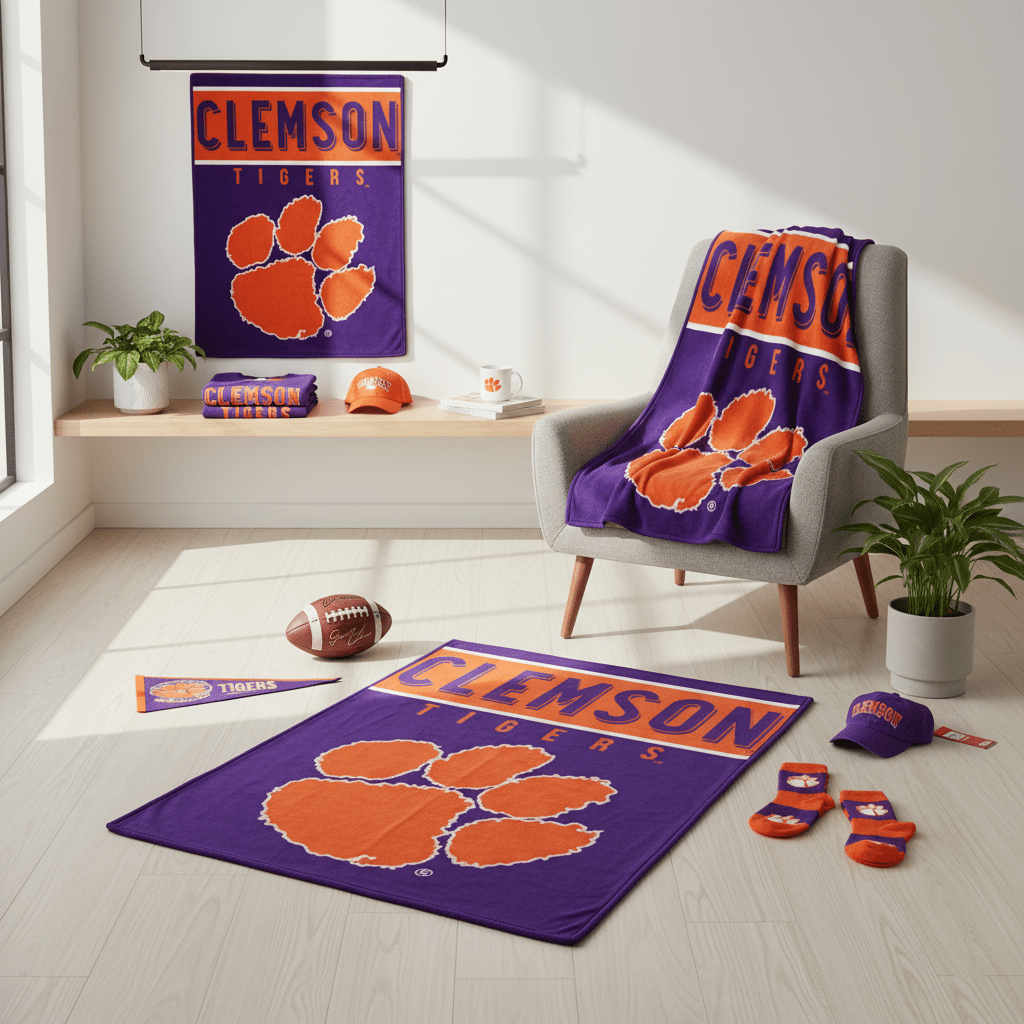 NCAA Clemson Tigers 60x80" Plush Blanket - Officially Licensed My Store Fan Gear - Apparel category - Fan Trendz