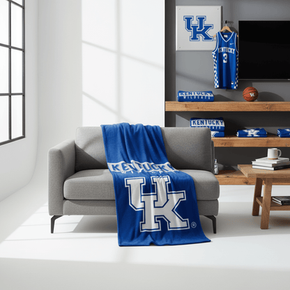NCAA Kentucky Wildcats 60x80" Plush Blanket - Officially Licensed My Store Fan Gear - Apparel category - Fan Trendz
