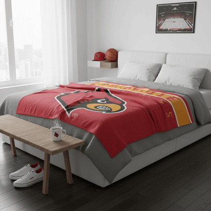 NCAA Louisville Cardinals 60x80" Plush Blanket - Officially Licensed My Store Fan Gear - Apparel category - Fan Trendz
