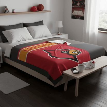 NCAA Louisville Cardinals 60x80" Plush Blanket - Officially Licensed My Store Fan Gear - Apparel category - Fan Trendz