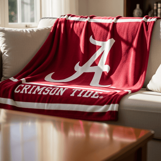 NCAA University of Alabama Crimson Tide, 60x80, Plush Blanket - Fan Trendz