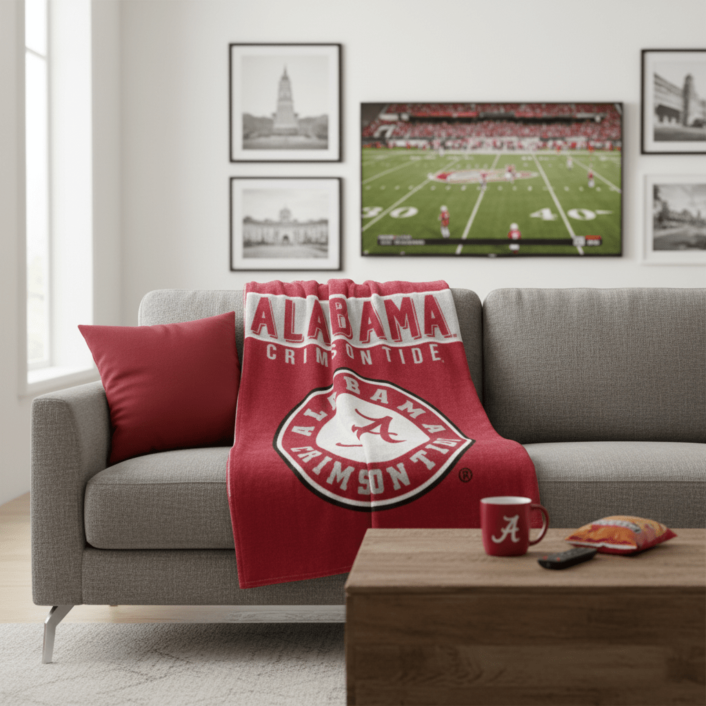 NCAA University of Alabama Crimson Tide, 60x80, Plush Blanket - Fan Trendz