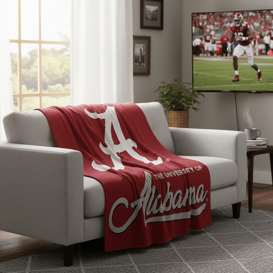 NCAA University of Alabama Crimson Tide, Plush Throw Blanket - Fan Trendz