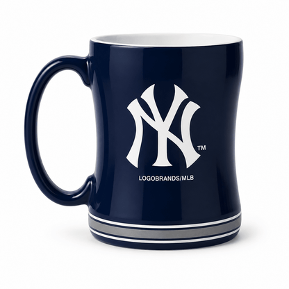 New York Yankees Team Color 14oz Embossed Ceramic Relief Mug - Officially Licensed My Store Fan Gear - Apparel category - Fan Trendz