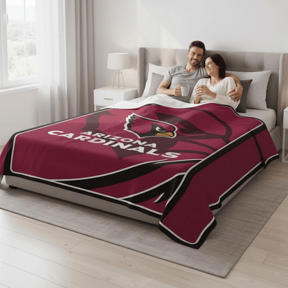 NFL Arizona Cardinals King Size Plush Blanket - Officially Licensed My Store Fan Gear - Apparel category - Fan Trendz
