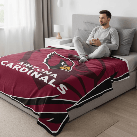 NFL Arizona Cardinals King Size Plush Blanket - Officially Licensed My Store Fan Gear - Apparel category - Fan Trendz