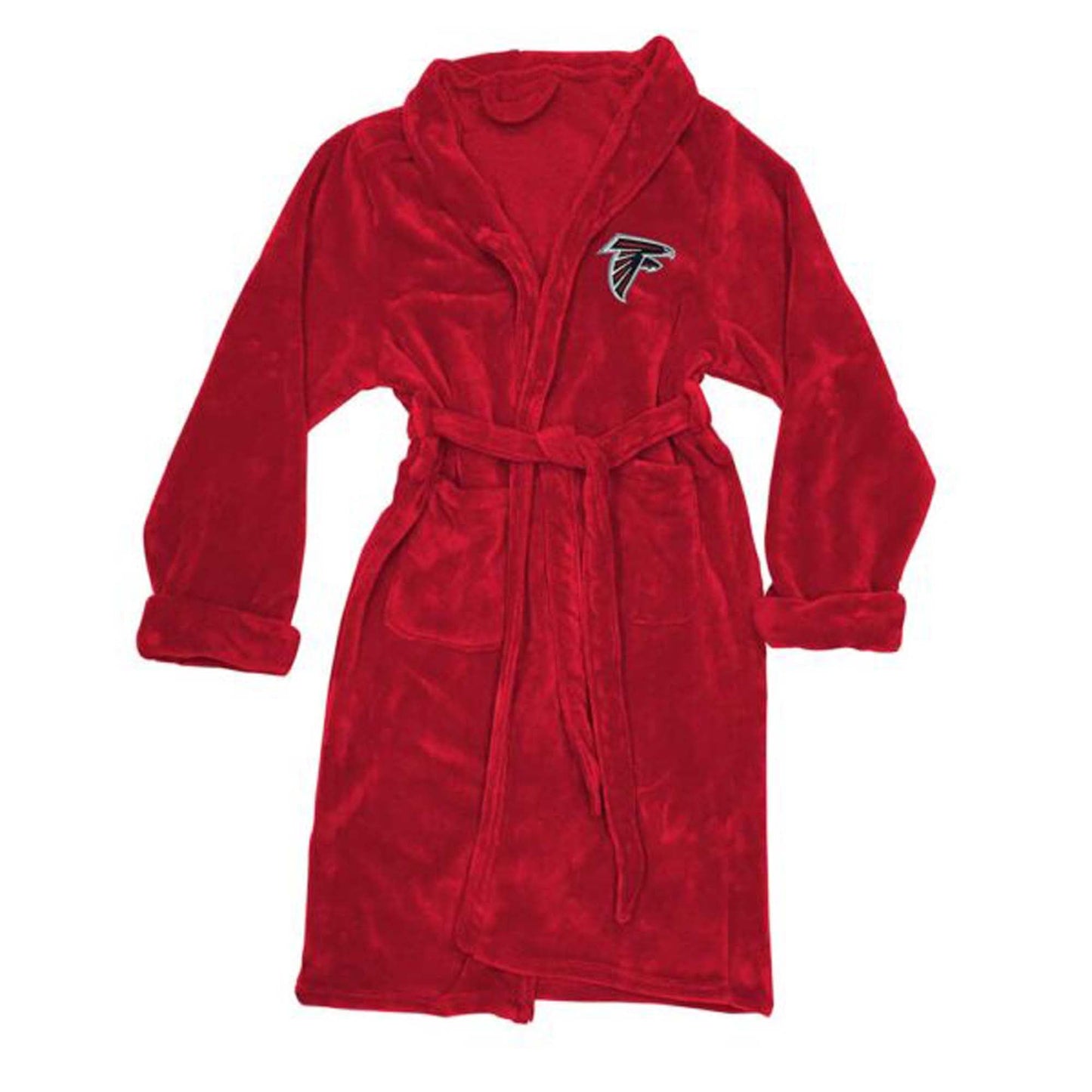 NFL Atlanta Falcons Plush ROBE, Team Logo Embroidered - Officially Licensed My Store Fan Gear - Apparel category - Fan Trendz