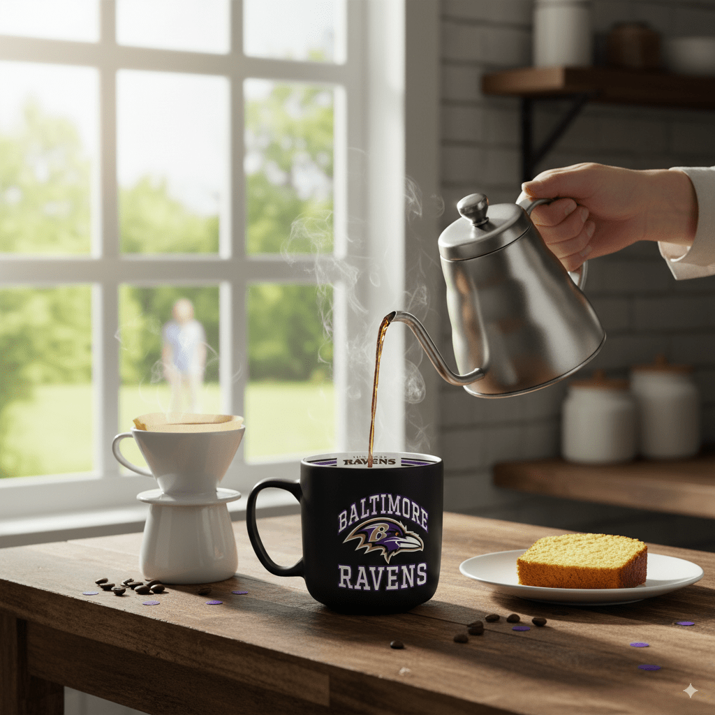 NFL Baltimore Ravens 15oz 'Stripe' Ceramic Mug - Officially Licensed My Store Fan Gear - Apparel category - Fan Trendz